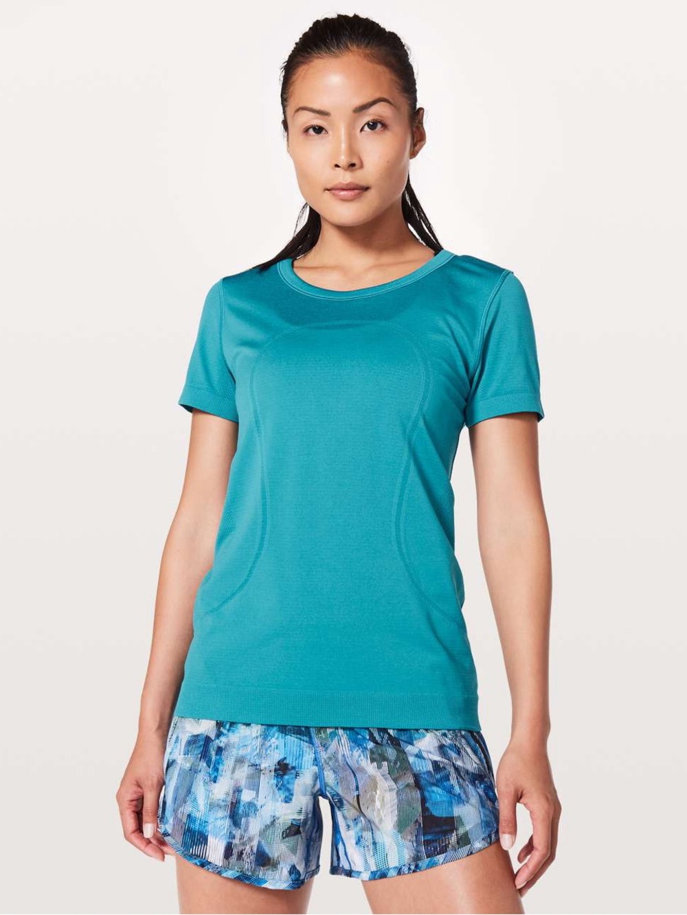Lululemon Swiftly Tech Short Sleeve 2.0 Top – Teal Green / Storm‎ Teal.